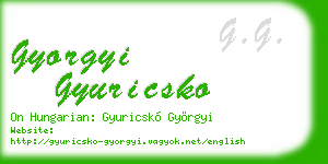 gyorgyi gyuricsko business card