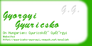 gyorgyi gyuricsko business card